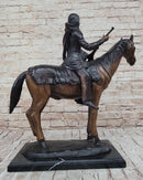 Frederic Remington PEACE Native American Indian on Horseback Bronze Sculpture Western