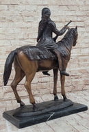 Frederic Remington PEACE Native American Indian on Horseback Bronze Sculpture Western