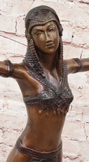 Chiparus Bronze Sculpture of Egyptian Dancer Woman with Outstretched Arms