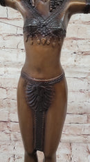 Chiparus Bronze Sculpture of Egyptian Dancer Woman with Outstretched Arms