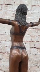 Chiparus Bronze Sculpture of Egyptian Dancer Woman with Outstretched Arms
