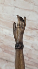 Chiparus Bronze Sculpture of Egyptian Dancer Woman with Outstretched Arms
