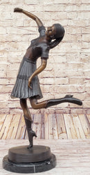 Gypsy Dancer Girl Bronze Sculpture Statue Art Decor by Chiparus on Marble Base