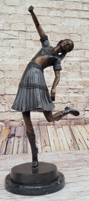 Gypsy Dancer Girl Bronze Sculpture Statue Art Decor by Chiparus on Marble Base