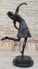 Gypsy Dancer Girl Bronze Sculpture Statue Art Decor by Chiparus on Marble Base