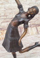 Gypsy Dancer Girl Bronze Sculpture Statue Art Decor by Chiparus on Marble Base