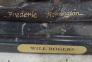 WILL ROGERS Bronze Statue Sculpture Frederic Remington Western Cowboy 23" x 23"