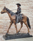 WILL ROGERS Bronze Statue Sculpture Frederic Remington Western Cowboy 23" x 23"