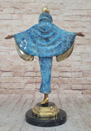 Julius Erte Art Deco Bronze Fashion Model Showgirl Sculpture Statue Glazed Patina 19" x 15"
