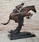 CHEYENNE by Frederic Remington Native American Horseback Western Bronze Statue Sculpture 17" x 19"