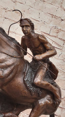 CHEYENNE by Frederic Remington Native American Horseback Western Bronze Statue Sculpture 17" x 19"