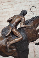 CHEYENNE by Frederic Remington Native American Horseback Western Bronze Statue Sculpture 17" x 19"