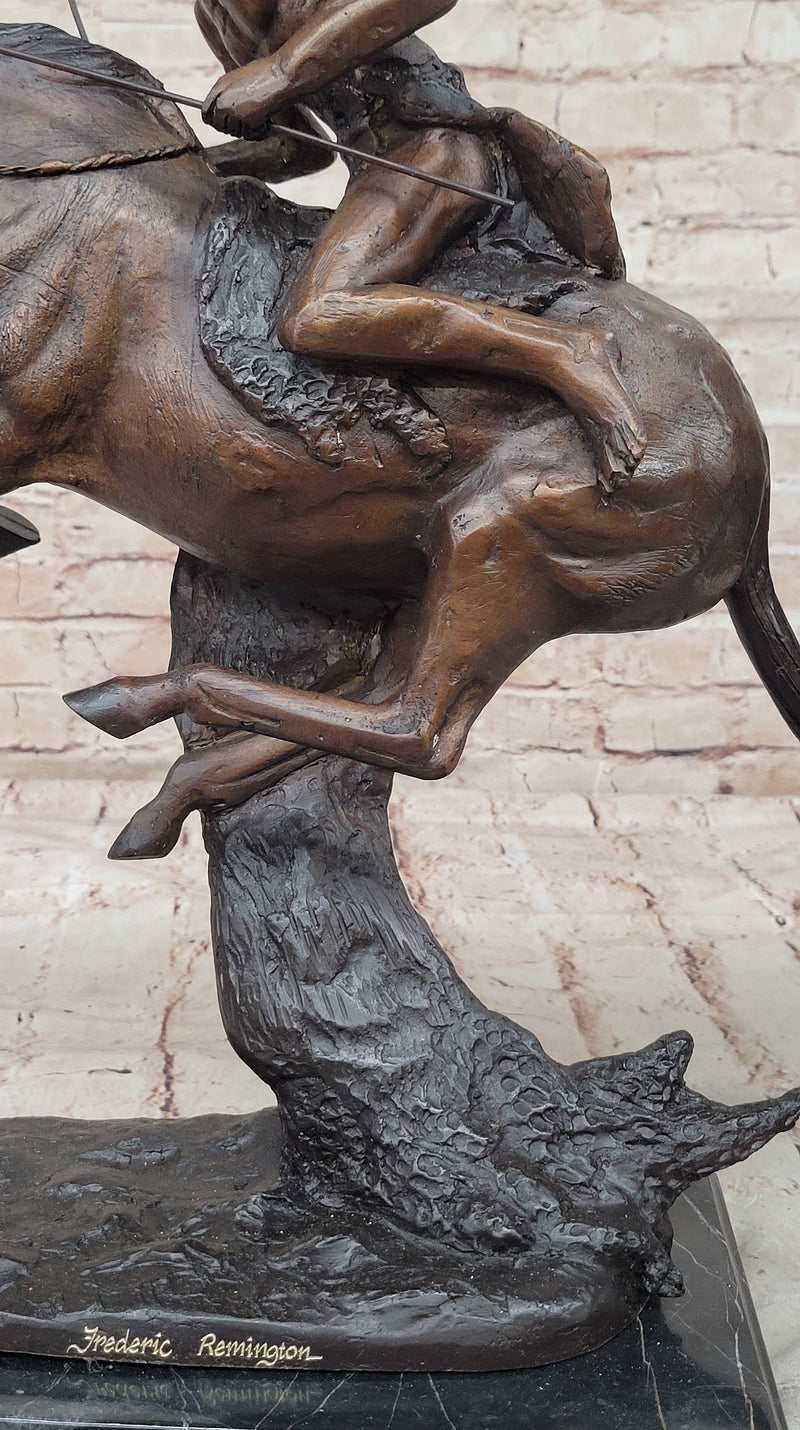 CHEYENNE by Frederic Remington Native American Horseback Western Bronz