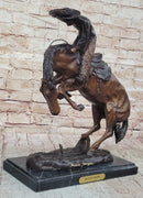 Frederic Remington RATTLESNAKE Rearing Horse Western Bronze Sculpture Statue 18" x 16"