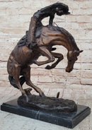 Frederic Remington RATTLESNAKE Rearing Horse Western Bronze Sculpture Statue 18" x 16"
