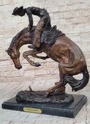 Frederic Remington RATTLESNAKE Rearing Horse Western Bronze Sculpture Statue 18" x 16"