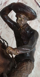 Frederic Remington RATTLESNAKE Rearing Horse Western Bronze Sculpture Statue 18" x 16"