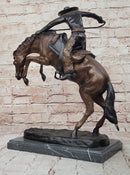 Frederic Remington WOOLY CHAPS Bronze Sculpture Western Cowboy 16" x 17"