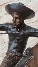 Frederic Remington WOOLY CHAPS Bronze Sculpture Western Cowboy 16" x 17"