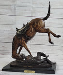 WICKED PONY Frederic Remington Bronze Sculpture on Marble Base Western Art 20" x 22"