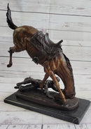 WICKED PONY Frederic Remington Bronze Sculpture on Marble Base Western Art 20" x 22"