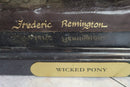 WICKED PONY Frederic Remington Bronze Sculpture on Marble Base Western Art 20" x 22"