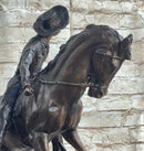 Frederic Remington Cowboy Bronze Statue Sculpture Country Western Art 17" x 21"