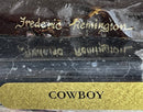 Frederic Remington Cowboy Bronze Statue Sculpture Country Western Art 17" x 21"