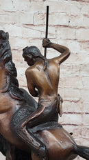 BUFFALO HUNT by Frederic Remington Native American Western Bronze Statue Sculpture 13" x 17"