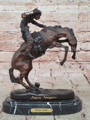 WOOLY CHAPS Frederic Remington Bronze Desktop Statue Sculpture Western 10" x 11"