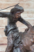 WOOLY CHAPS Frederic Remington Bronze Desktop Statue Sculpture Western 10" x 11"