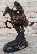 CHEYENNE by Frederic Remington Native American Riding Horse Bronze Statue Sculpture 8" x 10"