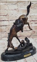 WICKED PONY Frederic Remington Bronze Statue Sculpture Cowboy Thrown from Horse 11" x 11"