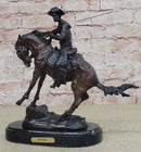 PEACE Frederic Remington Bronze Desktop Statue Sculpture Western Cowboy 10" x 10"