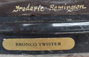 BRONCO TWISTER Frederic Remington Cowboy Bronze Statue Sculpture Western 10" x 10"