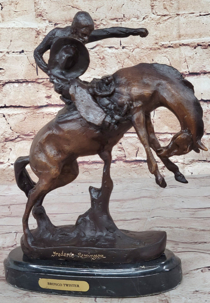 カウボーイ　ロデオ　フレデリックレミントン　The COWBOY ブロンズ像風 BRONCO TWISTER Frederic Remington Cowboy Bronze Statue Sculpture Weste