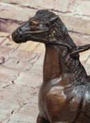 Will Rogers Cowboy on Horse Western Bronze Statue Sculpture Frederic Remington 9" x 8"