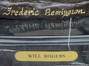 Will Rogers Cowboy on Horse Western Bronze Statue Sculpture Frederic Remington 9" x 8"