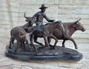 Frederic Remington STAMPEDE Bronze Statue Sculpture Western Decor 16" x 29"