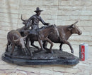 Frederic Remington STAMPEDE Bronze Statue Sculpture Western Decor 16" x 29"
