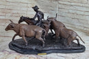 Frederic Remington STAMPEDE Bronze Statue Sculpture Western Decor 16" x 29"