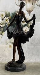 TALL CLASSIC DANCER SIGNED CHIPARUS BRONZE FIGURINE STATUE SCULPTURE FIGURE NR