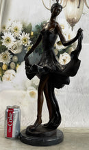 TALL CLASSIC DANCER SIGNED CHIPARUS BRONZE FIGURINE STATUE SCULPTURE FIGURE NR