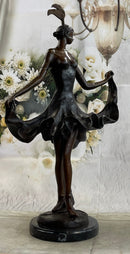 TALL CLASSIC DANCER SIGNED CHIPARUS BRONZE FIGURINE STATUE SCULPTURE FIGURE NR