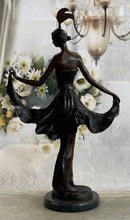 TALL CLASSIC DANCER SIGNED CHIPARUS BRONZE FIGURINE STATUE SCULPTURE FIGURE NR