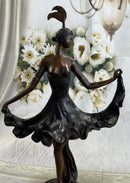 TALL CLASSIC DANCER SIGNED CHIPARUS BRONZE FIGURINE STATUE SCULPTURE FIGURE NR
