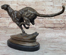 Running Panther Puma Mountain Lion Bronze Sculpture Statue Wildlife Original Art