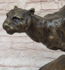 Running Panther Puma Mountain Lion Bronze Sculpture Statue Wildlife Original Art