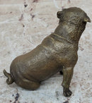 Pug Dog Bronze Miniature Statue Sculpture Figure Original Art 4" x 4"