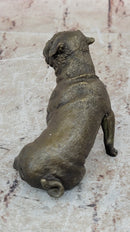 Pug Dog Bronze Miniature Statue Sculpture Figure Original Art 4" x 4"